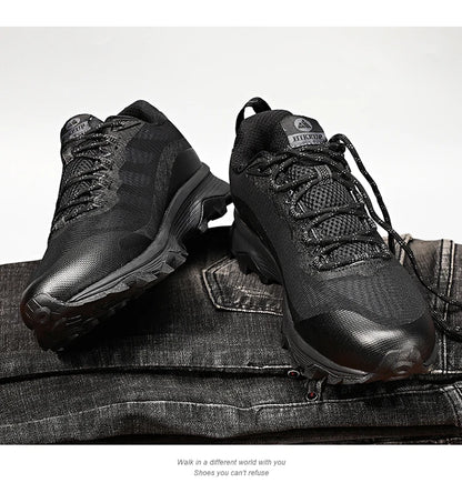 HIKEUP Chaussures de course en plein air pour hommes et femmes, antidérapantes, randonnée, camping, sports de trail, chaussures de sécurité pour hommes, confortables, baskets de trekking