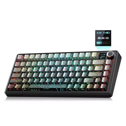 AULA F75/F75 MAX Gaming Mechanical Keyboard 2.4G Wireless/BT/Wired Keyboard 75% 81 Key Hot-Swap RGB Contour Line Office Keyboard