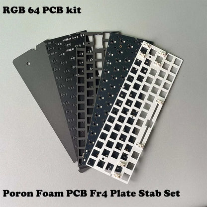Hot-Swap 64RGB Mechainical Keyboard Custom PCB Compatibal With GH60 Wooting 60he RAKK PCB Kit optional