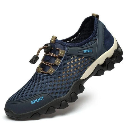 Chaussures de sport en maille pour homme, été : chaussures de mode pour l'alpinisme, respirantes, légères, antidérapantes, pour le plein air, les voyages, la course à pied et le quotidien