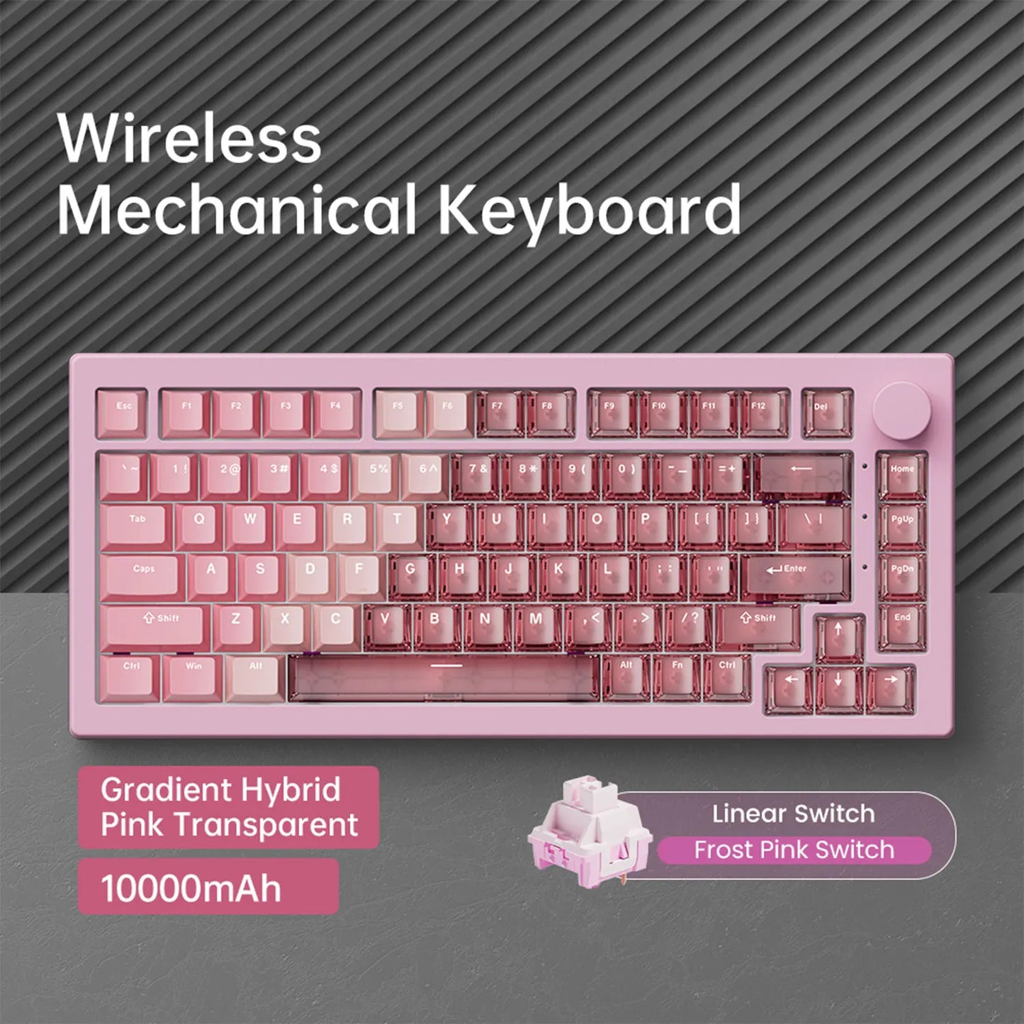 Akko 5075 V3 75% Mechanical Keyboard 8000/10000mAh 2.4GHz Wireless/ Wired Type-C/BT 5.0 Hot Swap RGB Gasket for Gaming Typing