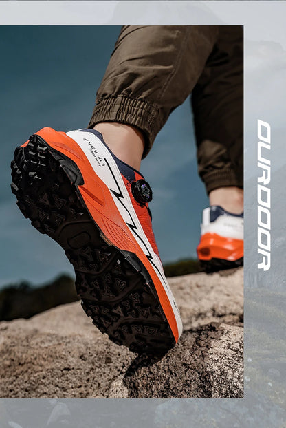 Men's Sneakers Casual Outdoor Anti-Slip Shock-Absorbing Versatile Off-Road Hiking Shoes, Comfortable Soft Sole Running Shoes for Men