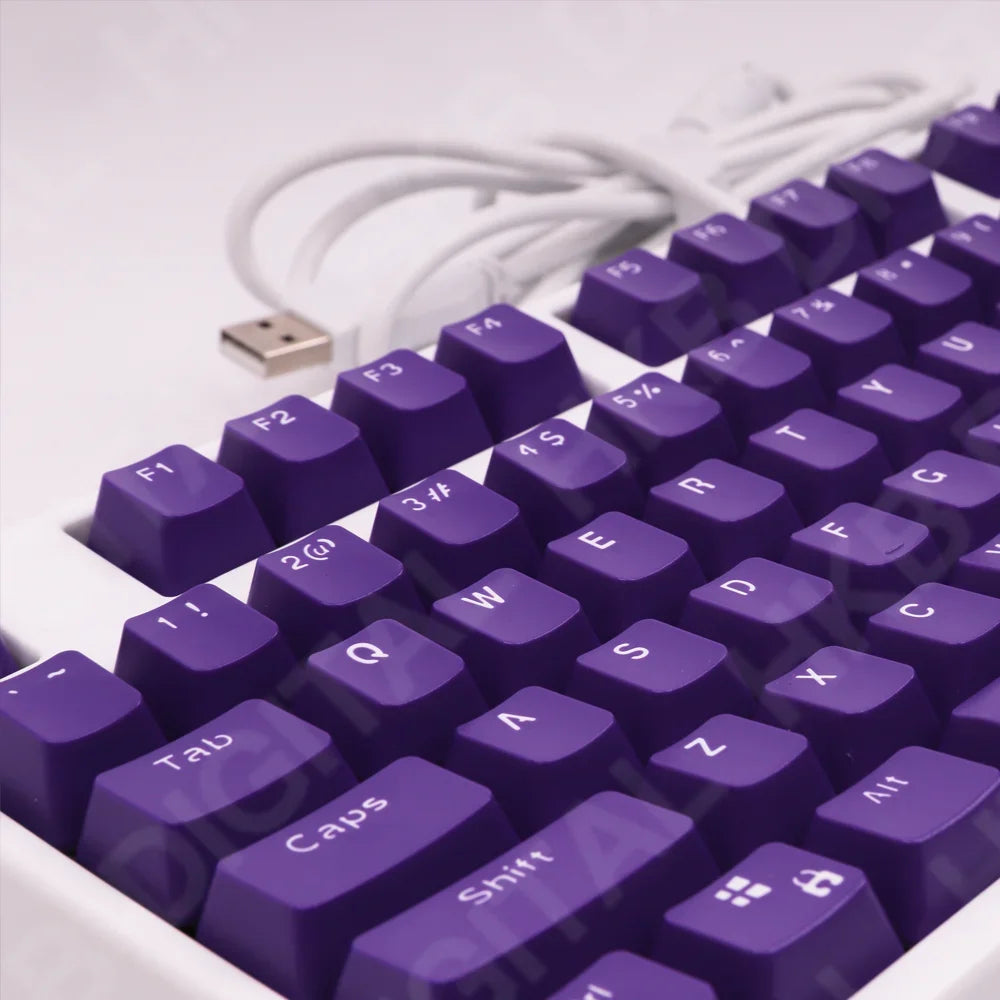 104 Keys ABS Keycaps Purple OEM Profile Height Suit for Mechanical Keyboard 61 87 104 Keyboard Anne Pro 2 GK61 SK61 PC Gamer