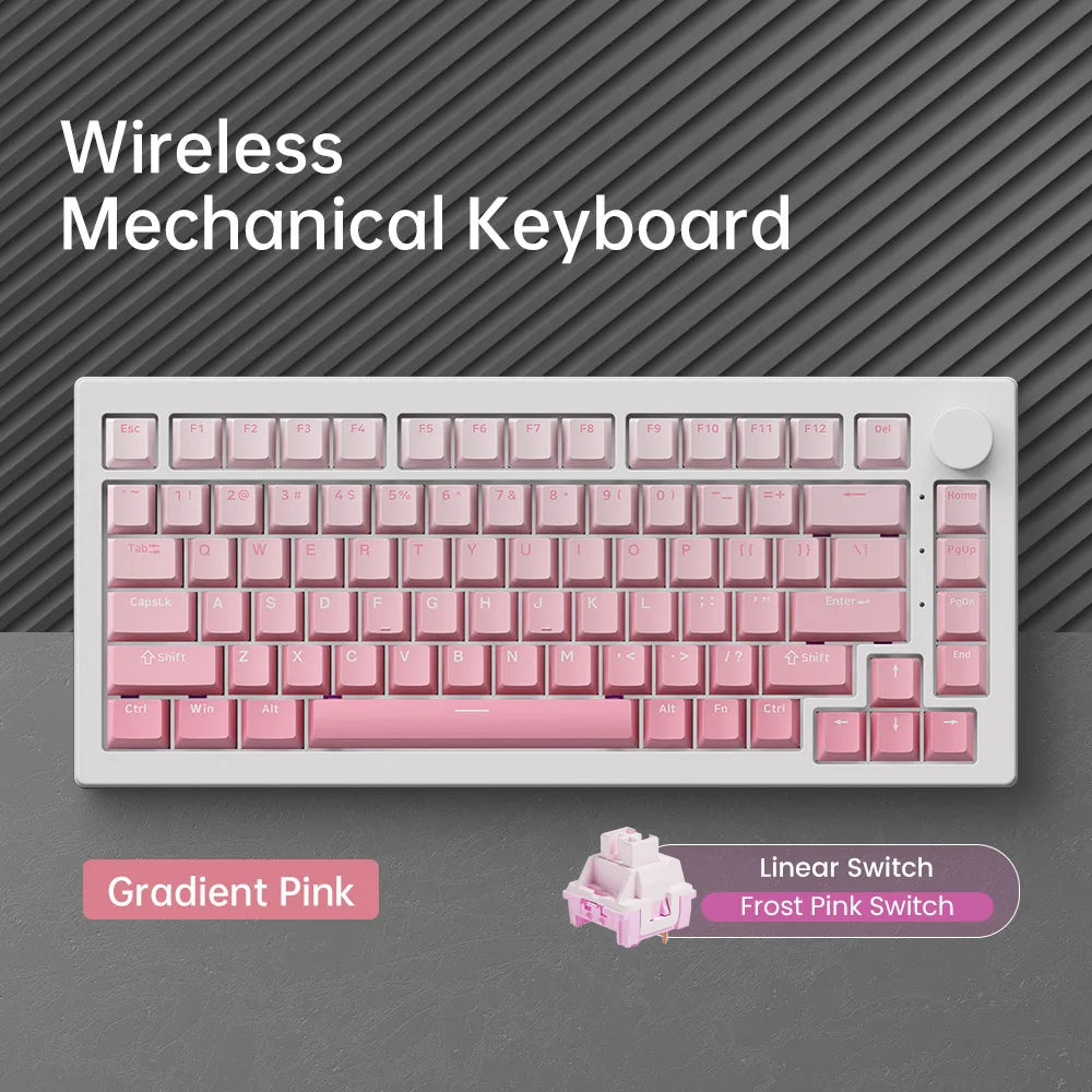 Akko 5075 V3 75% Mechanical Keyboard 8000/10000mAh 2.4GHz Wireless/ Wired Type-C/BT 5.0 Hot Swap RGB Gasket for Gaming Typing