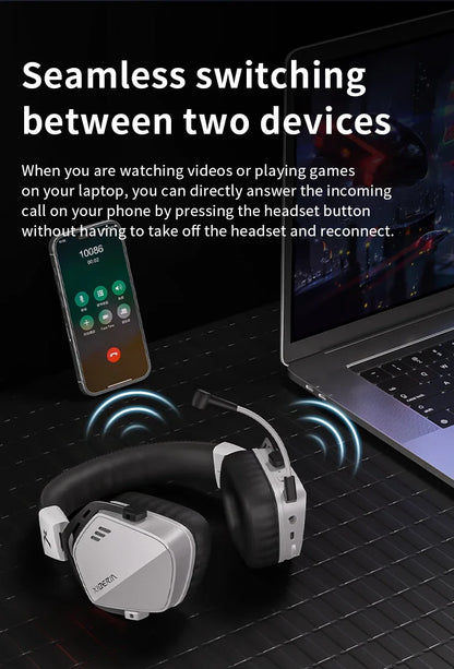 XIBERIA Wireless Gaming Headphones K03S Pro 7.1 Surround Sound Headset with Mic, Low Latency 2.4GHz Gamer Headphones, Long Battery Life Gaming Headset
