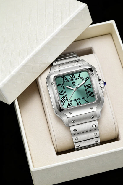 2026 New MACARLON Design 38mm Mechanical Watch Men Sapphire Glass Luminous Stainless Steel Waterproof China NH35 Automatic Watch