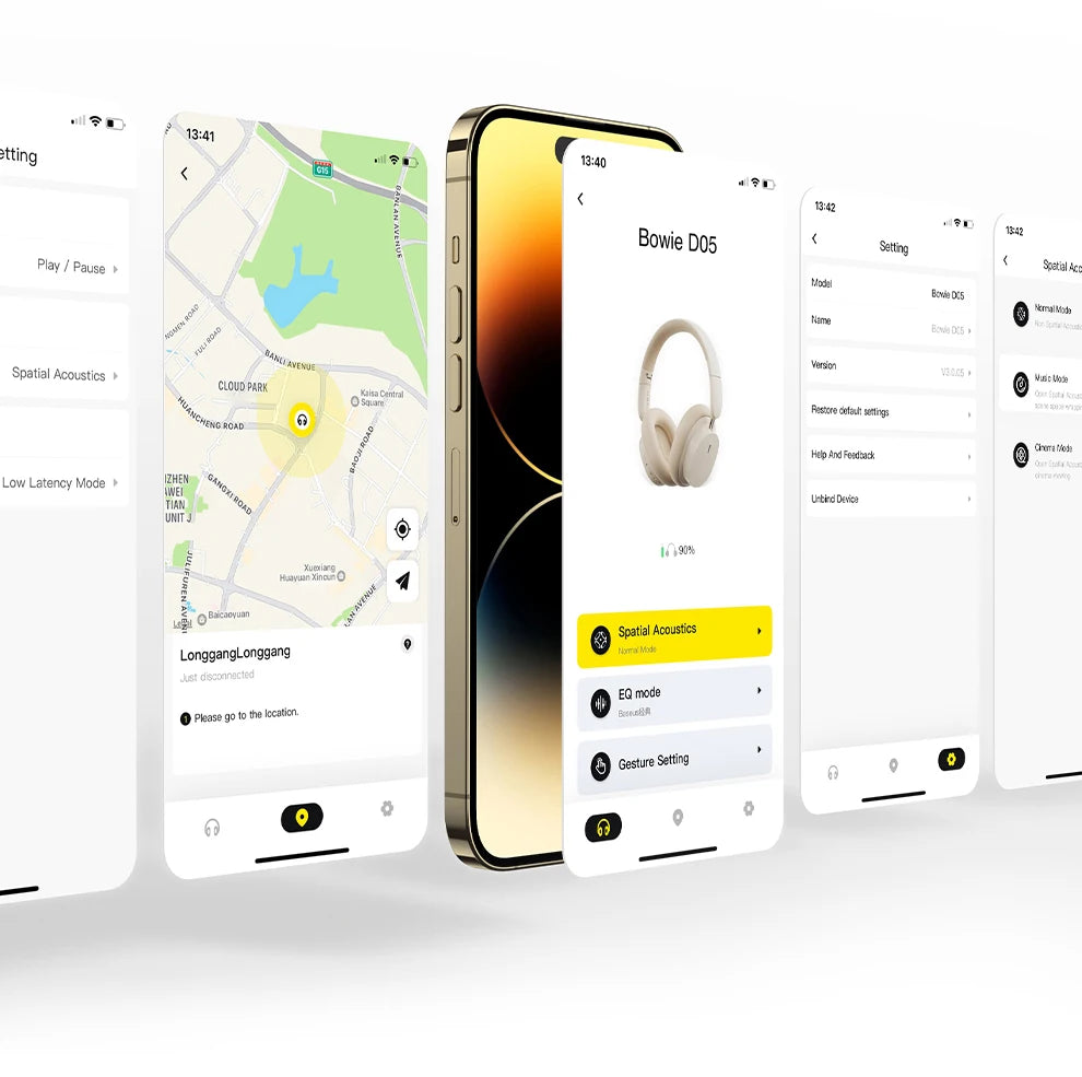 Auriculares inalámbricos Bluetooth 5.3 circumaurales Baseus – Diafragma HiFi de 40mm, auriculares plegables con 70H de reproducción y audio espacial