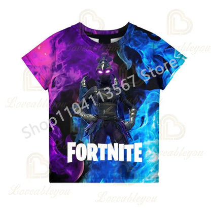 Dječja F-Fortnited majica Battle Game za odrasle, kratkih rukava, ljetna majica za tinejdžere i tinejdžerice