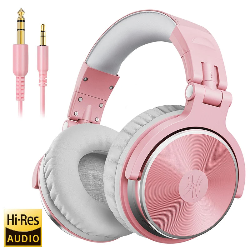 OneOdio Professional DJ Headphones Over-Ear Studio Monitor Headset with Microphone, HiFi Wired Bass Gaming Headphones for PC, Phone, PS4 & Xbox