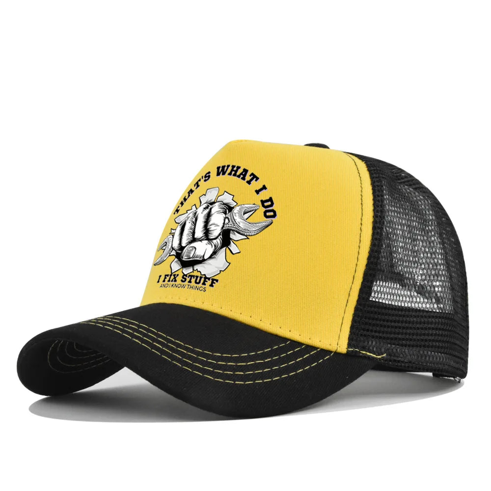 Modebaseballkasket i printet, åndbart net til forår/sommer – Gorras med personligt logo til mænd, kvinder og par – Visirhat, casquette
