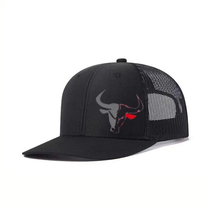 2026 New Casual Bull Head Print Summer Baseball Cap Breathable Hip Hop Sports Visor Mesh Adjustable Sun Hats Men Women