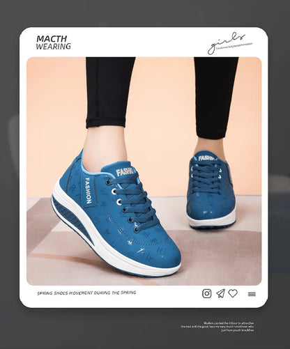Ženske outdoor casual cipele s debelim potplatom, modna platforma, velika veličina 42, ravni potplat, sportske cipele za hodanje i trčanje