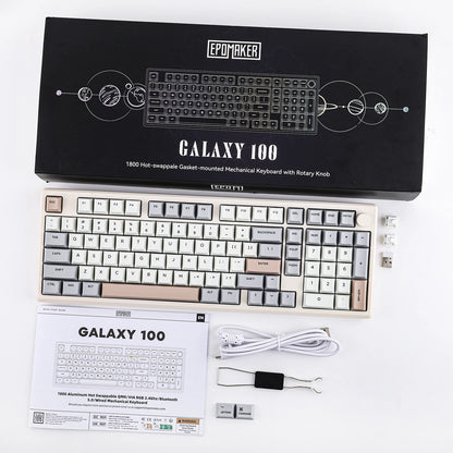 EPOMAKER Galaxy100 1800 ANSI US Layout Hot-Swap Gasket-Mounted Tri-mode Wireless Aluminum Mechanical Gaming Keyboard