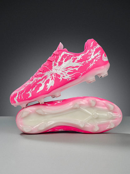 Chaussures de football pour hommes, modèle AG FG, design aérodynamique et léger, excellente adhérence, idéales pour les entraînements quotidiens sur gazon et les matchs de l’équipe de football de l’école.