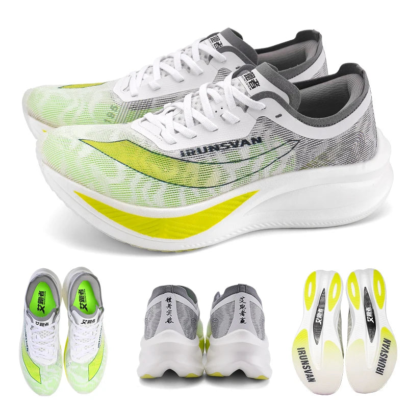 IRUNSVAN Scarpe da maratona leggere da uomo, scarpe da corsa, scarpe sportive traspiranti, scarpe casual comode, scarpe da allenamento atletico, unisex