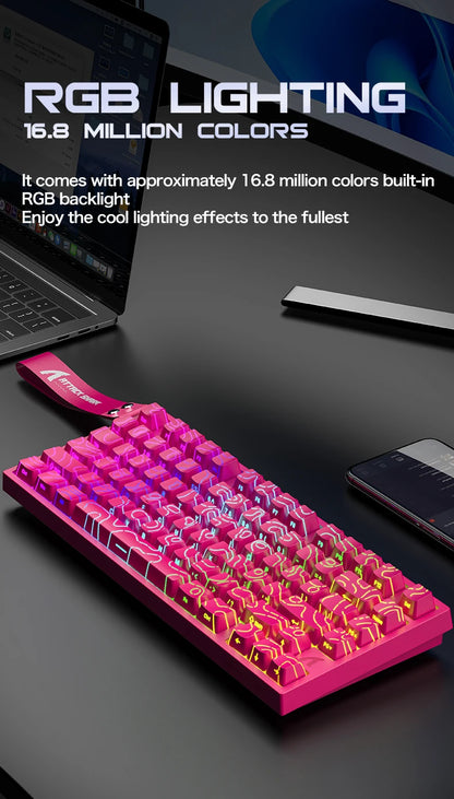 ATTACK SHARK R82 HE Magnetic Keyboard Gaming 8000Hz Rapid Trigger Wired ProGamer 75% Keyboard,0.005mm RT Accuracy,0.08ms Latency
