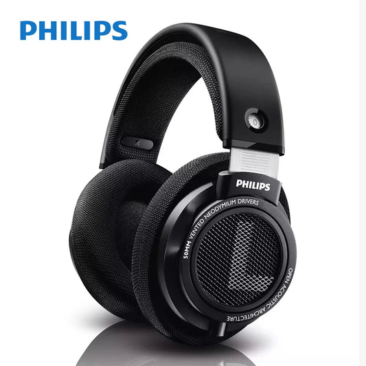 Philips SHP9500 HiFi Stereo Wired Headphones, 50mm Dynamic Driver Open-Back Headset for Gaming, Music, Study & Professional Audio