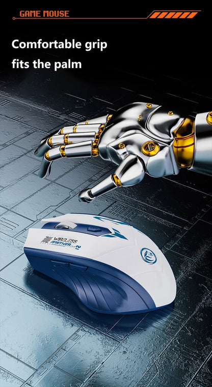 Wireless Gaming Mouse Dual Mode Bluetooth 2.4G Rechargeable Silent Ergonomic Mouse with Adjustable DPI, Type-C Wireless Gaming Mouse for PC, Laptop & Mac