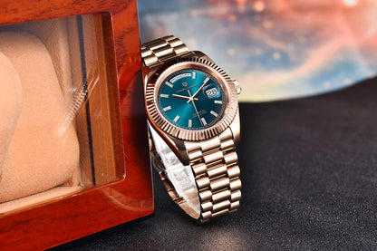 PAGANI DESIGN Luxury Men Watch Sapphire mirror Luminous Stainless Steel Watch Week Date Mechanical Waterproof ST16 Man watch