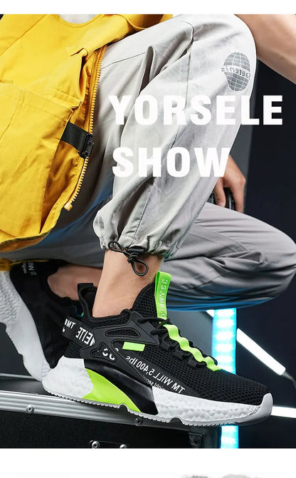Zapatillas nuevas para hombre, deportivas, ligeras, informales, de moda, para correr, elásticas, de ocio, de malla, de verano, deportivas, de tenis, para hombre, para caminar, talla
