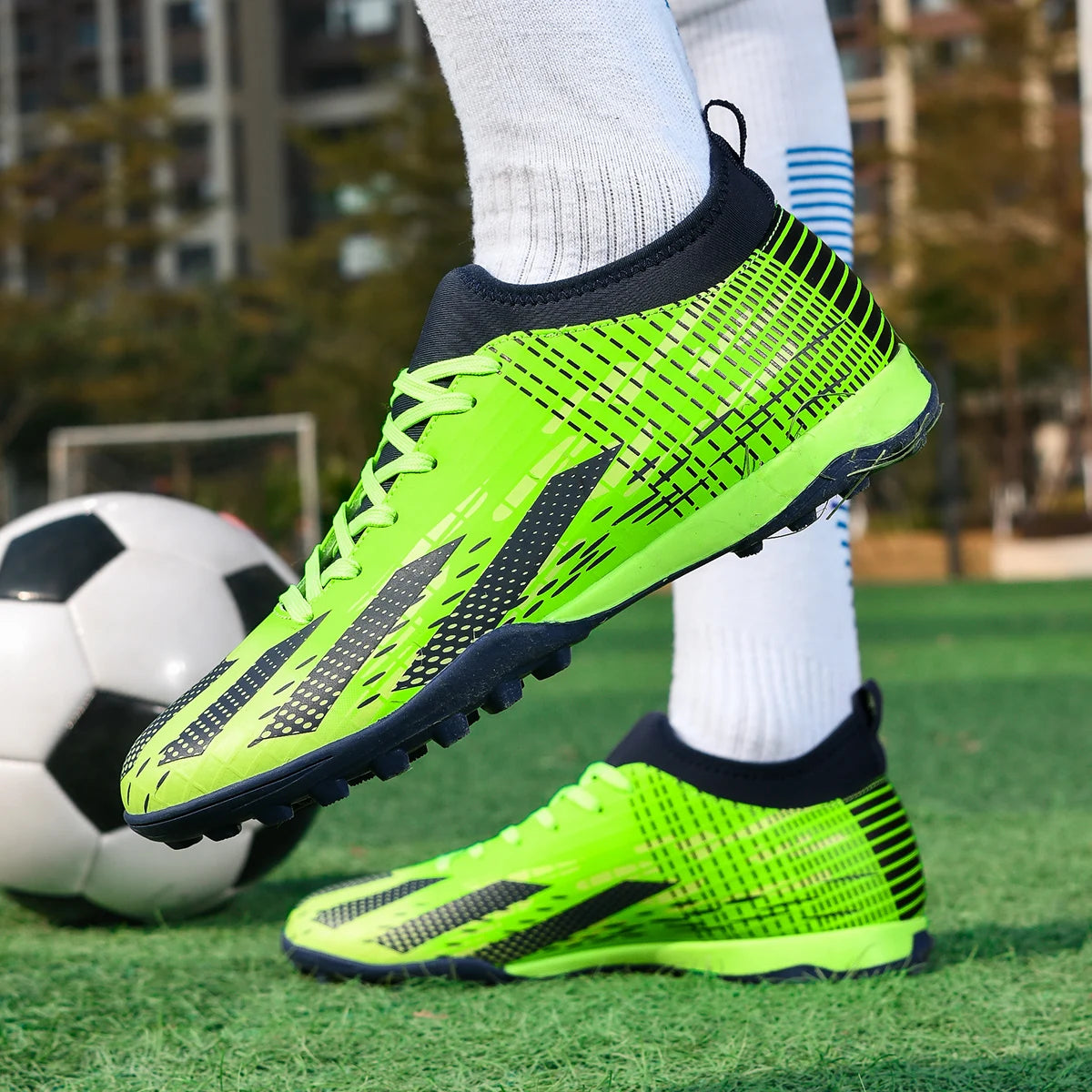 Chaussures de football pour homme, chaussures de futsal, chaussures de football en salle, sport, match, entraînement, enfants, crampons TF, gazon, cheville, best-seller, haute qualité, légères