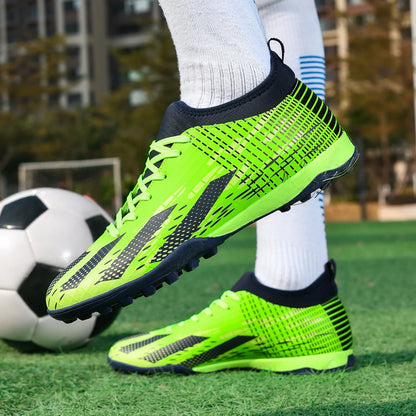 Chaussures de football pour homme, chaussures de futsal, chaussures de football en salle, sport, match, entraînement, enfants, crampons TF, gazon, cheville, best-seller, haute qualité, légères