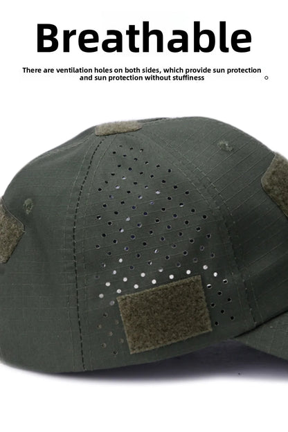 Cappellino da baseball casual sportivo traspirante con motivo mimetico da uomo, cappello da sole per appassionati di stile militare, cappello tattico, cappello da addestramento militare, cappello a secchiello