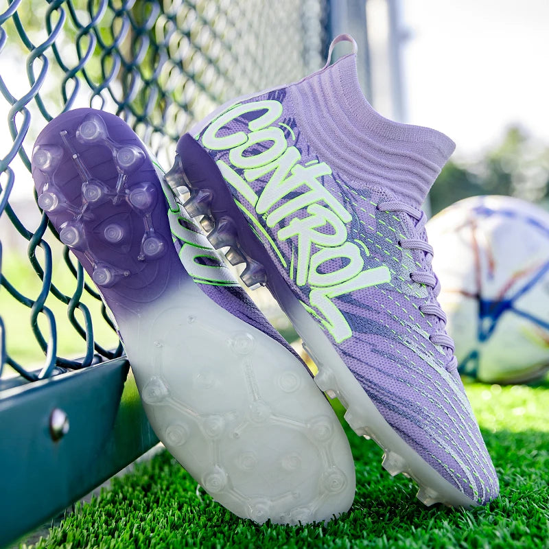Chaussures de football pour homme, crampons, baskets montantes, chaussures de foot de haute qualité, antidérapantes, pour futsal, gazon, match en salle, best-sellers FG/TF