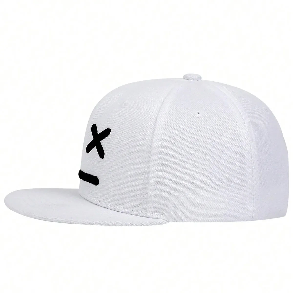 Cappellini unisex XX con ricamo a faccina sorridente, stile hip-hop, primavera-autunno, casual, regolabili, con chiusura a scatto, cappellini da baseball, cappellini parasole, cappellini sportivi