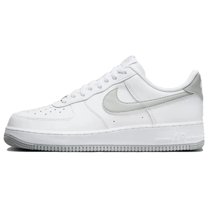 Nike Air Force 1 '07 White Light Smoke Grey Casual Comfortable Cushioning AF1 Low Men Skateboarding Shoes Streetwear FJ4146-100