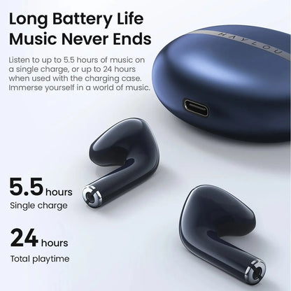 HAYLOU X1 2023 TWS Bluetooth 5.3 Earphones Wireless Earbuds with 24H Battery, IPX4 Waterproof, APP Control, Low Latency Stereo Headphones
