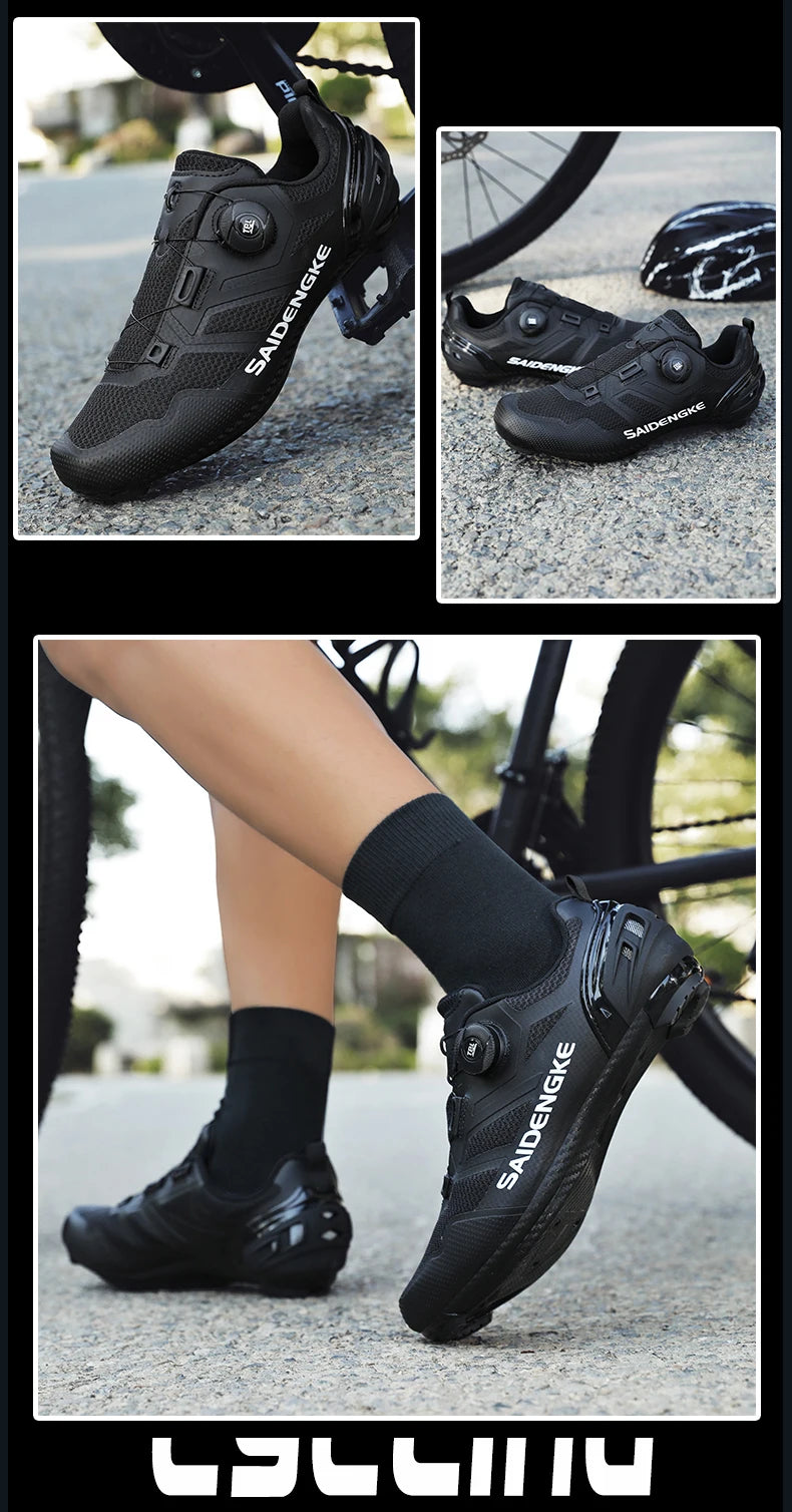 Zapatillas de ciclismo unisex nuevas, profesionales, ligeras, de lujo, originales, de carretera, de goma, para MTB, de competición, de moda, para bicicleta urbana y deportes callejeros