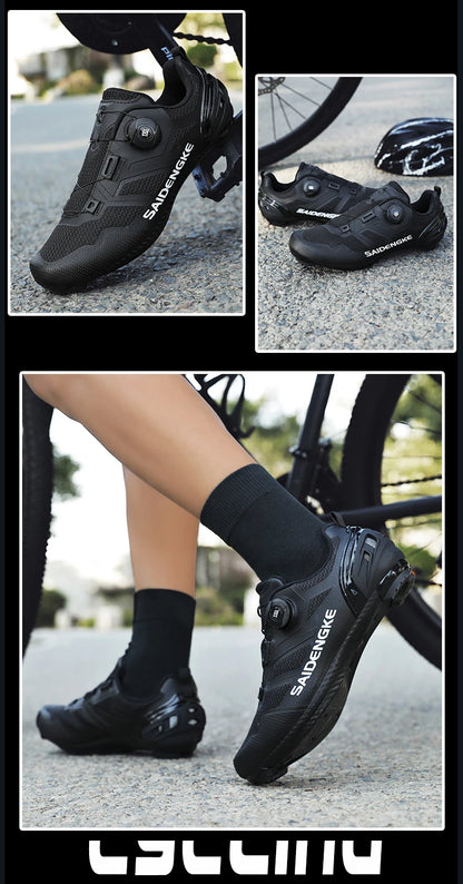 Zapatillas de ciclismo unisex nuevas, profesionales, ligeras, de lujo, originales, de carretera, de goma, para MTB, de competición, de moda, para bicicleta urbana y deportes callejeros
