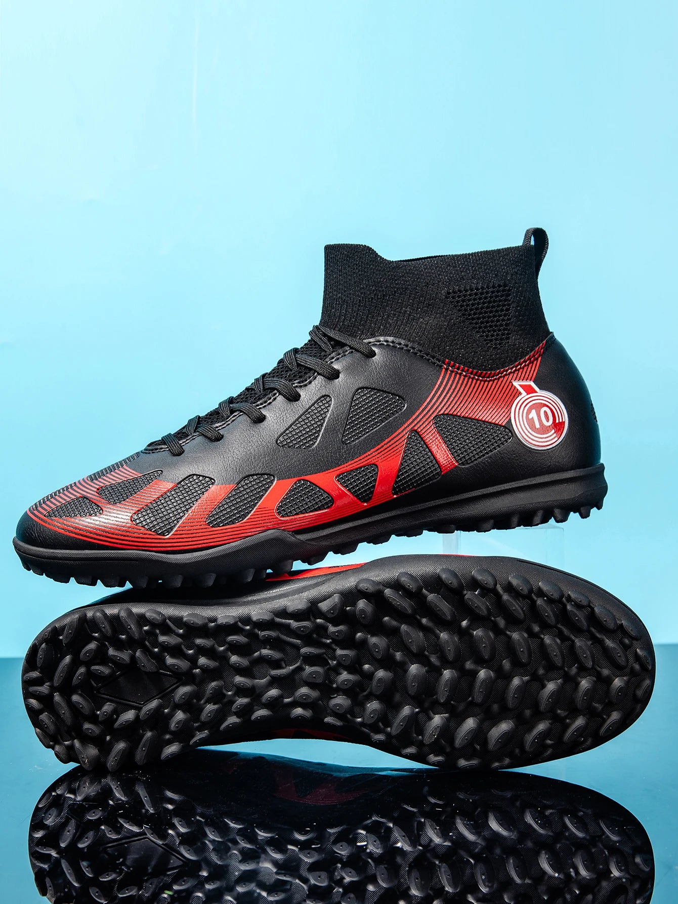 High Quality TF Football Boots Men Women PU Fabric Upper Rubber Cleats Non-slip Training Football Shoes