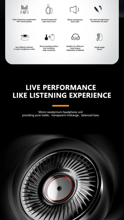Philips SHP9500 HiFi Wired Headphones Stereo Monitor Gaming Headset with 50mm Dynamic Driver, Professional Audio Earphones for Music & E-Sports
