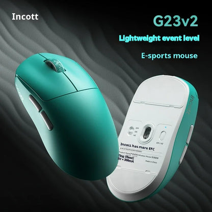 Incott G23 V2 Wireless Gaming Mouse PAW3395, 47g Lightweight Gaming Mouse, 3-Mode Bluetooth & 2.4GHz, 8000Hz Polling Rate, Ultra-Low Latency Esports Mouse