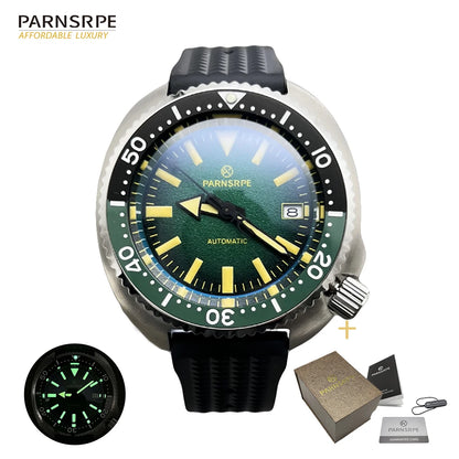 PARNSRPE Diver's Luxury Men's Watch Small Abalone Automatic Mechanical Watch Movement Aseptic Dial Sapphire Glass