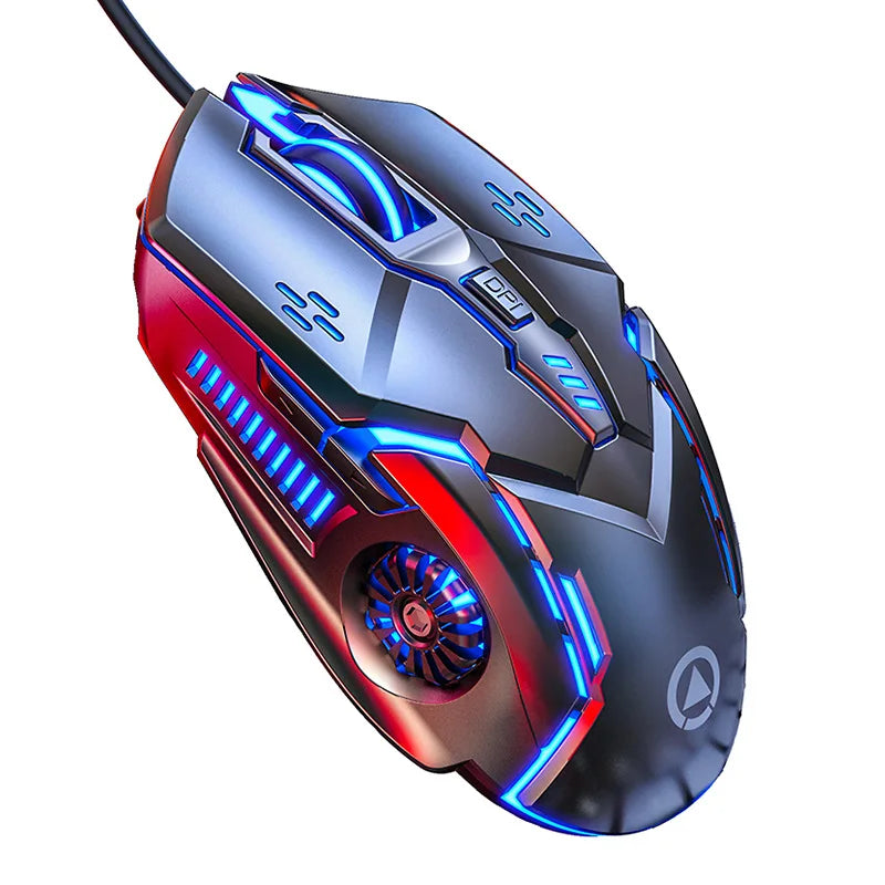 UTHAI G5 Wired Gaming Mouse 3200 DPI RGB LED Gaming Mouse with 6 Programmable Buttons, USB Ergonomic Gaming Mouse for PC, Laptop & Esports