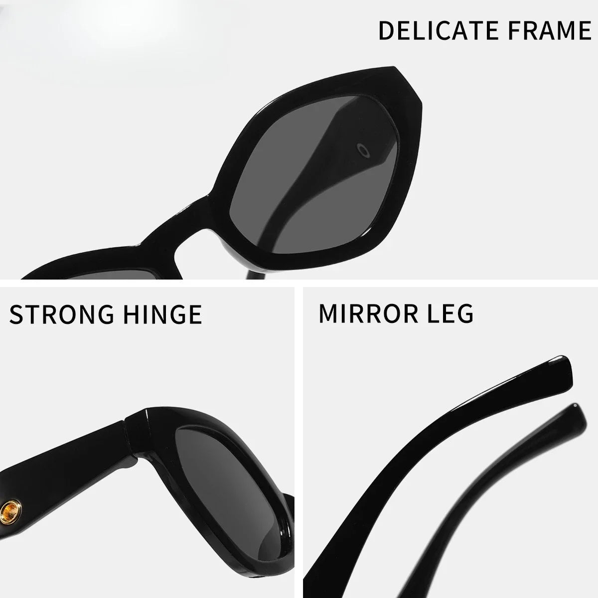 European and American Versatile Irregular Small Frame Sunglasses Fashionable and Trendy UV Resistant Street Photography Glasses