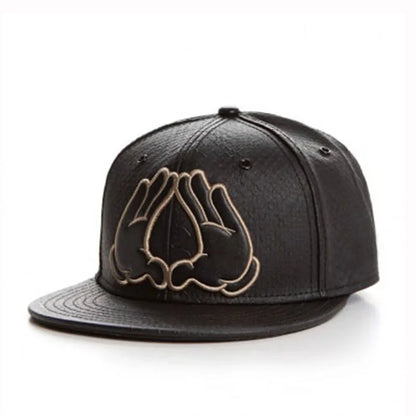 Cappellino da baseball in pelle del marchio Fashio per uomo e donna, stile HipHop, cappellino Snapback Knight, K-pop, per adulti, casual, da esterno, di design, Gorras Hombre