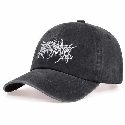 Unisex Letter Embroidery Washed Baseball Caps Spring Autumn Outdoor Adjustable Casual Hats Sunscreen Hat Sports Cap