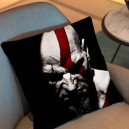 Furious Kratos game God of War  Pillow Case Pillow Case Living Room Sofa Cushion Cover Suitable For Home Bedroom Room Decoration