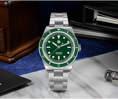 San Martin Vintage 38mm 6200 Diver Watch New Upgraded for Men Luxury NH35 Automatic Mechanical Sapphire Waterproof 200m Relojes