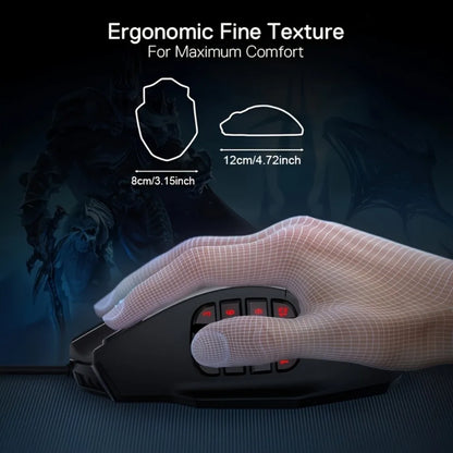 E-YOOSO X-39 Programmable Gaming Mouse RGB Wired Mouse with 17 Buttons, Adjustable DPI, Removable Weights, Ergonomic Gaming Mouse for PC