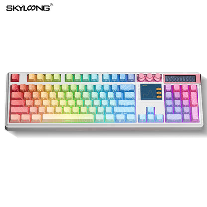 SKYLOONG GK104 Pro Wireless Mechanical Keyboar Full-Size Gamer Keyboard RGB Backlit Voice Calculator 8K Polling Rate for PC