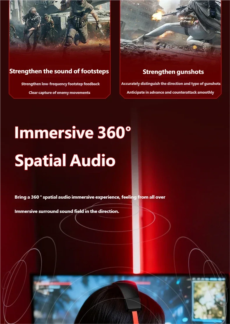 Acer 2.4GHz Wireless Gaming Headsets 7.1 Surround Sound Bluetooth Gaming Headset with Mic for PS5, PS4, PC, Switch Stereo Sound