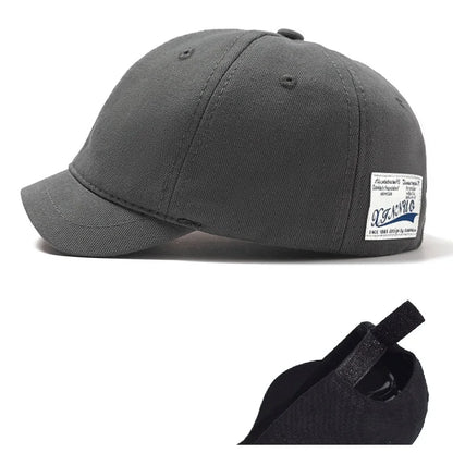 Gorra de béisbol para hombre con cabeza grande, parte trasera cerrada, ala corta de 5 cm, gorras ajustadas de malla, gorras elásticas totalmente cerradas, tallas 56-60 cm y 61-65 cm