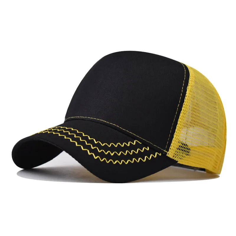 Cappellino da baseball per adulti, cappellino a rete, visiera curva poco profonda, cappello unisex, cappello estivo, cappello traspirante, cappellino da ombra, cappellino per primavera e autunno, cappellino hip hop aderente