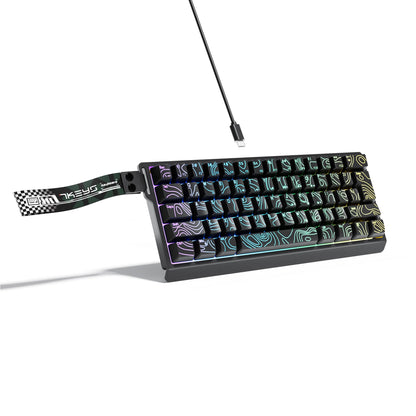 7KEYS 60% Compact Wired Keyboard with RGB Backlighting, Gradient Keycaps, USB Gaming Keyboard for Windows PC, Laptop & Tablet
