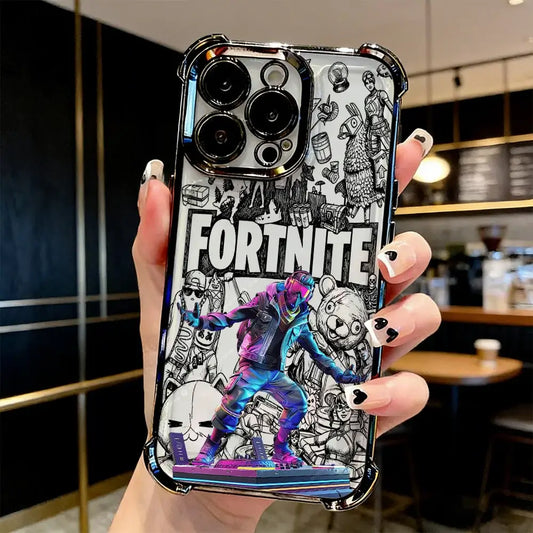 Popular Game FortniteS Plating Phone Case For Samsung S26 S25 S24 S23 S22 S21 S20 FE Note20 Edge Plus Ultra 4G 5G Anti Fall